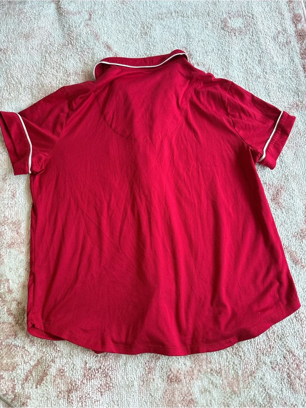 Kate Spade red button up pajama set